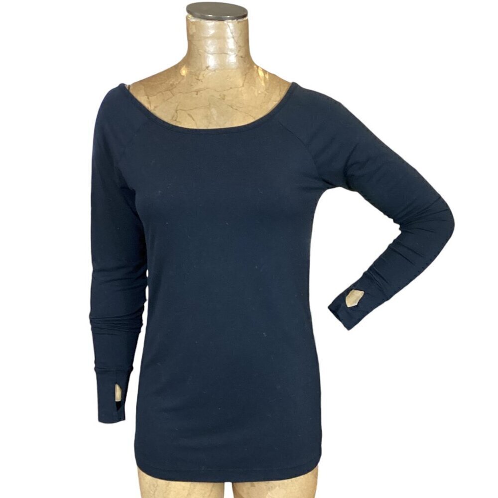 Carve Designs Long Sleeve Tunic Tee‎ Top Boat Neck Thumbholes S #243K